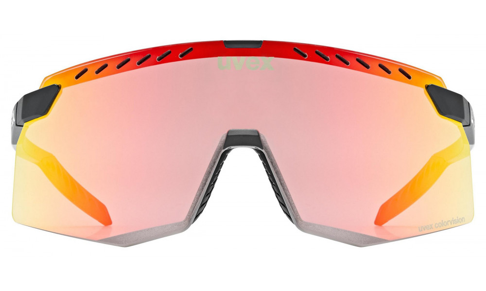 Glasses Uvex pace stage CV black matt / racy red - 3