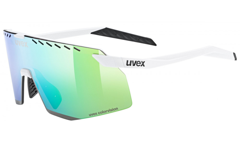 Glasses Uvex pace stage CV white matt / glossy green - 1