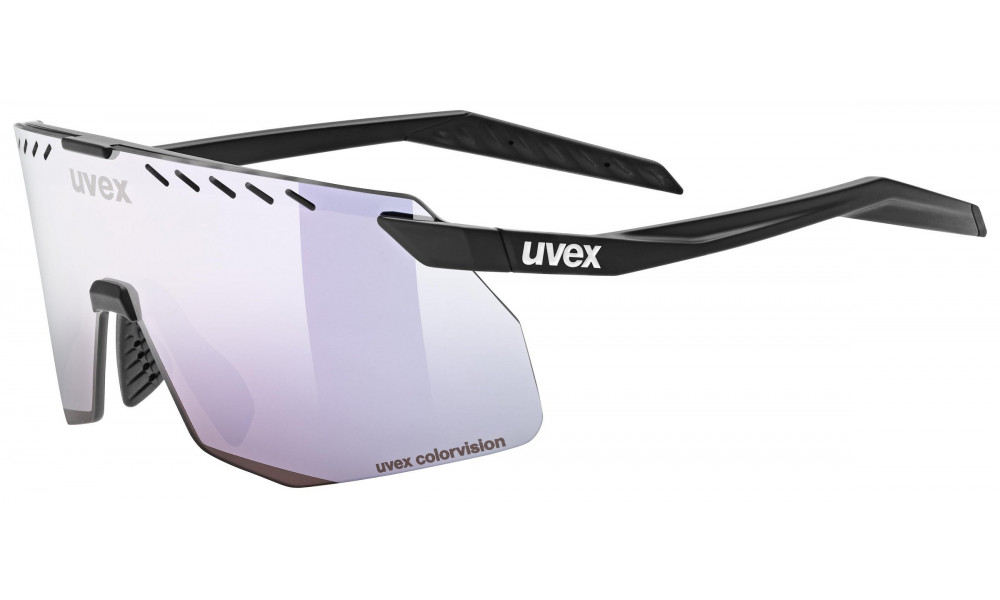 Glasses Uvex pace stage S CV black matt / pushy pink - 1