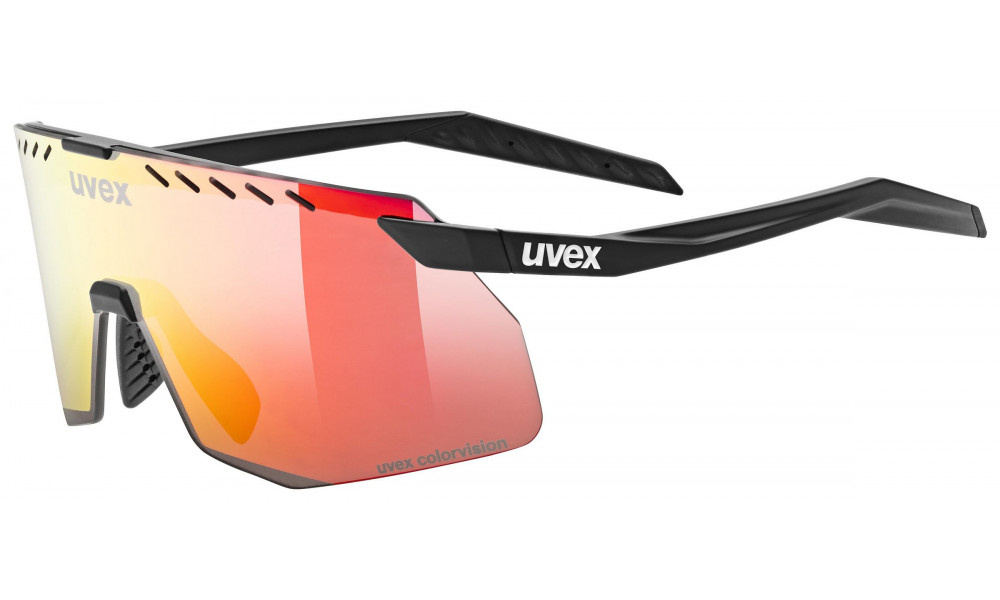 Glasses Uvex pace stage S CV black matt / racy red - 1