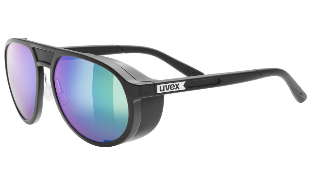 Glasses Uvex mtn classic pure black matt / mirror green - 1