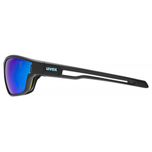 Glasses Uvex sportstyle 806 black matt / mirror blue