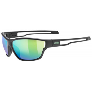 Glasses Uvex sportstyle 806 black matt / mirror green