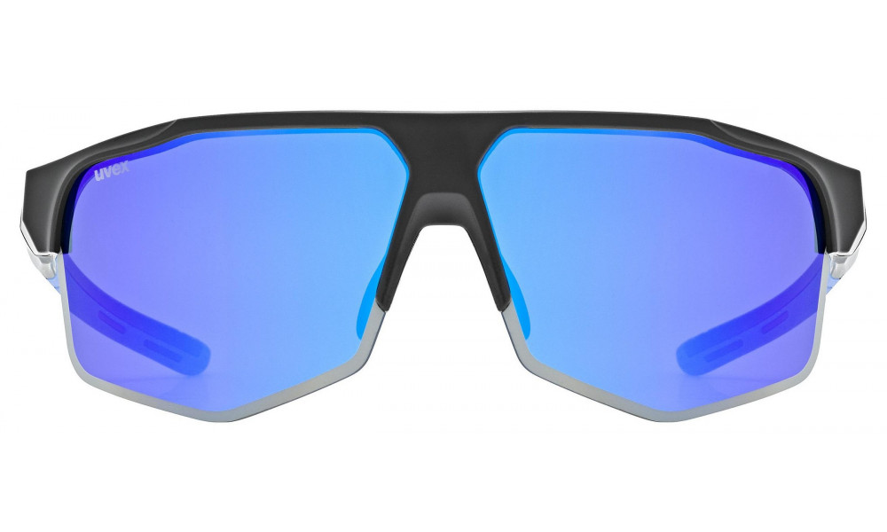 Очки Uvex axos set black mat / mirror blue - 4