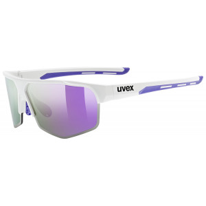 Glasses Uvex axos set white matt / mirror purple