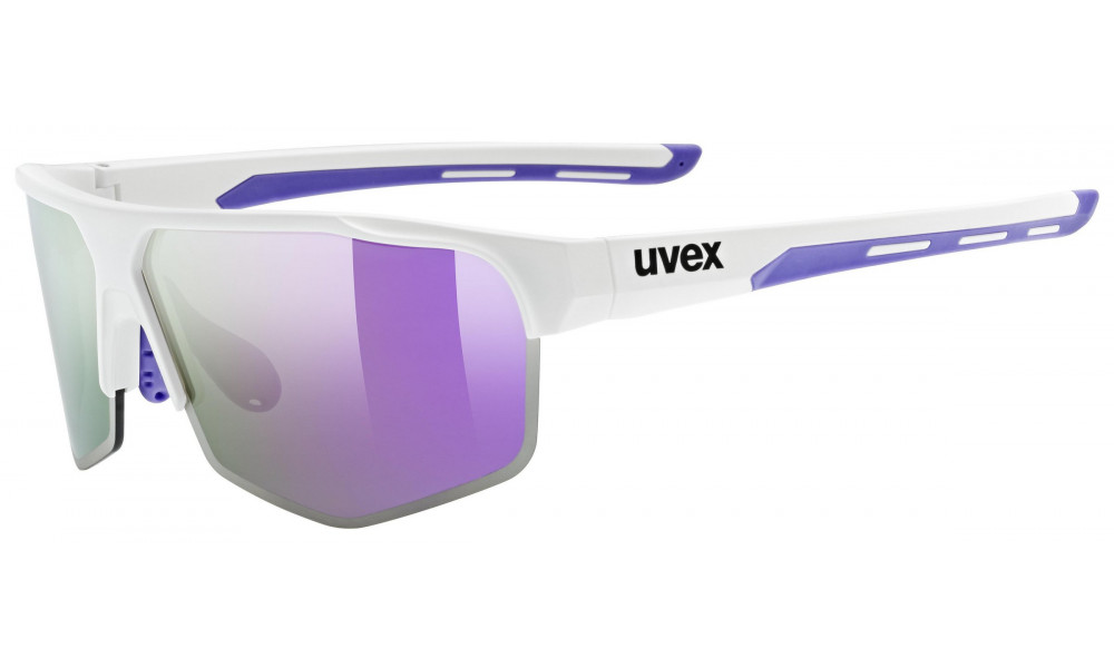 Очки Uvex axos set white matt / mirror purple - 1