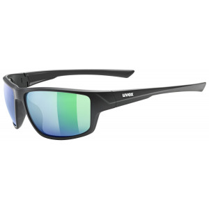 Glasses Uvex sportstyle 230 black mat / mirror green