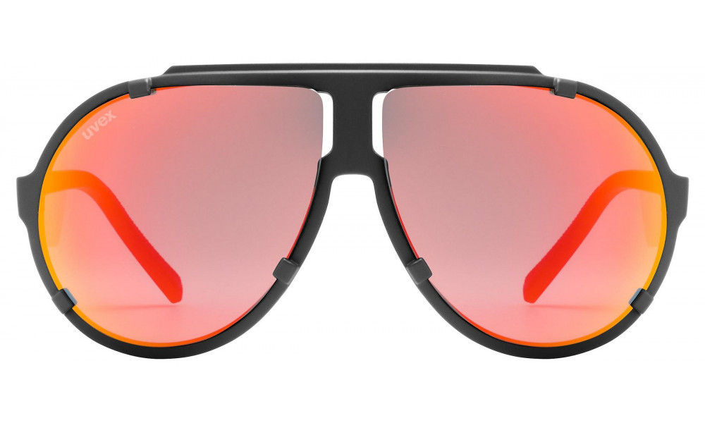 Glasses Uvex esntl pina black matt / mirror red - 3