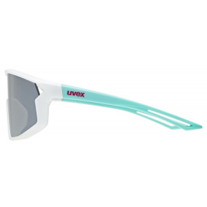 Glasses Uvex skyrise jr. white-green matt / mirror silver