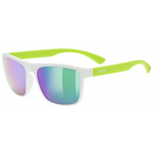 Glasses Uvex rookie white-lime mat / mirror green