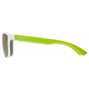 Glasses Uvex rookie white-lime mat / mirror green