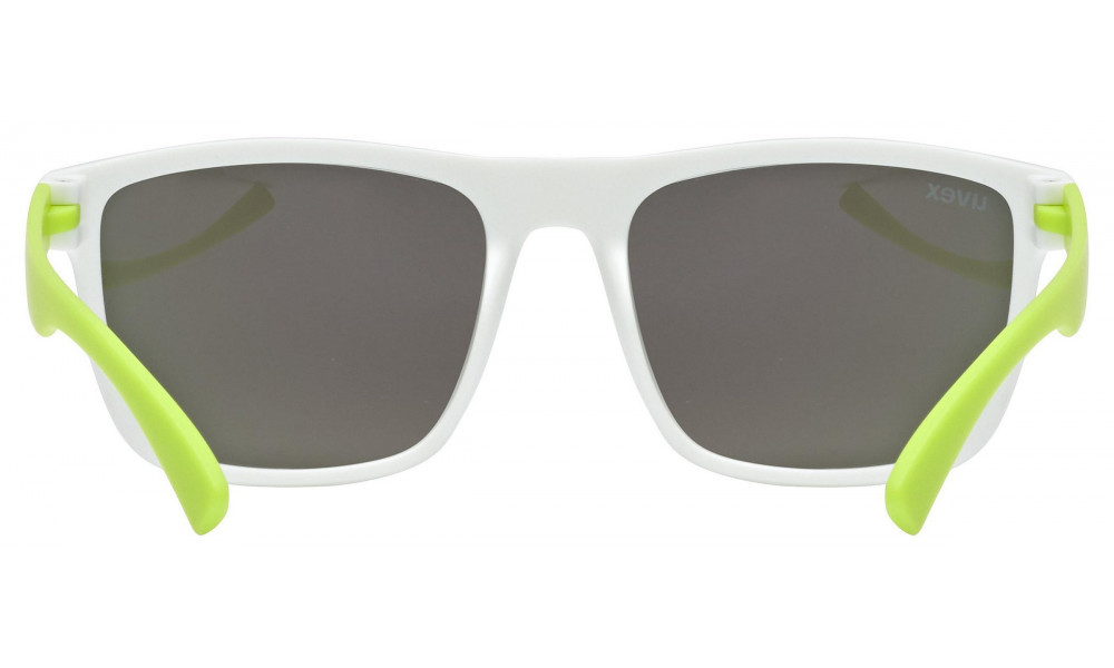 Glasses Uvex rookie white-lime mat / mirror green - 4