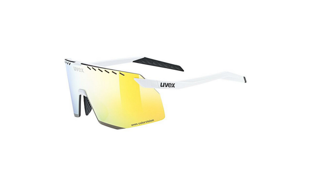 Glasses Uvex pace stage S CV white matt / mirror yellow - 1