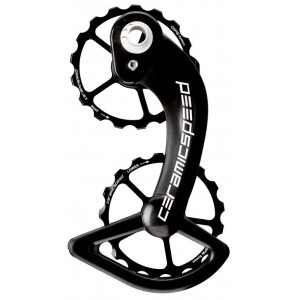 Tension and guide pulley set CeramicSpeed Oversized for Shimano 10+11s DA/Ultegra 9000/6800 + prior Coated Alloy 607 black (1016