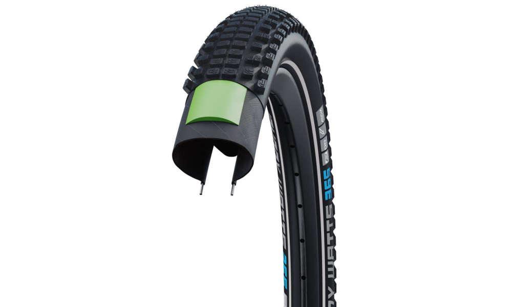 Шина 27.5" Schwalbe Johnny Watts 365 HS 618, Perf Wired 60-584 / 27.5x2.35 DD Addix 4Season Black-Reflex - 4