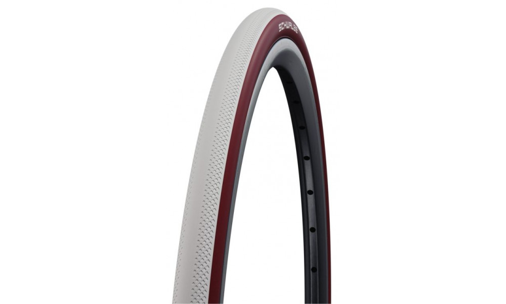 Tire 26" Schwalbe Dunk King HS 612, Evo Fold. 25-559 / 26x1.00 White-Bordo - 1