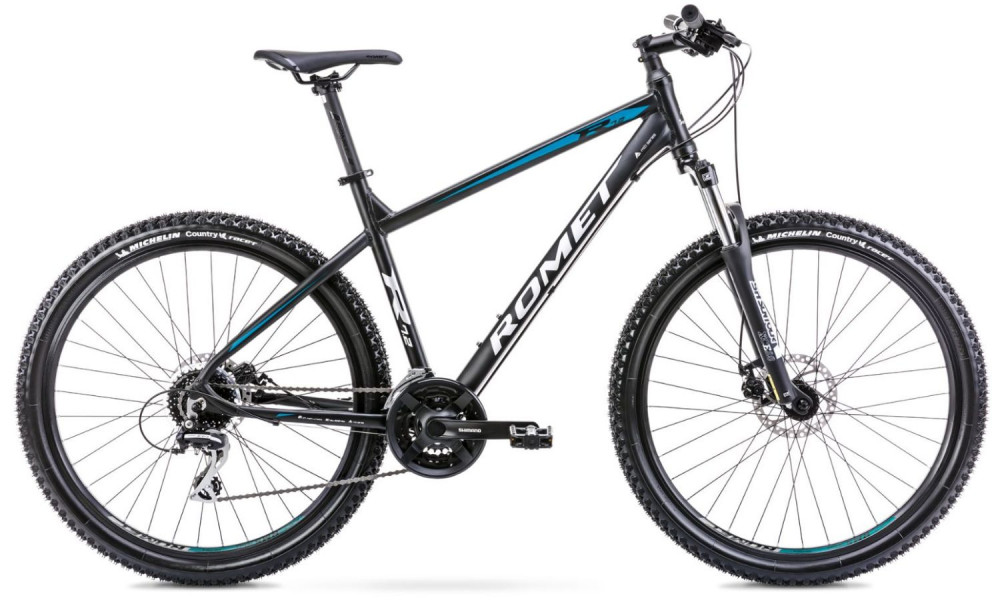 Велосипед Romet Rambler R7.2 27.5" 2022 black-turquoise 