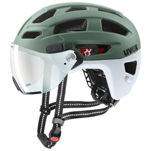 Шлем Uvex finale visor V moss green-cloud matt