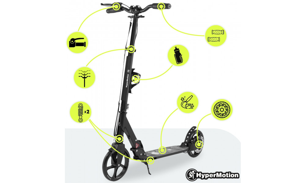 Самокат HyperMotion Skyline black - 9