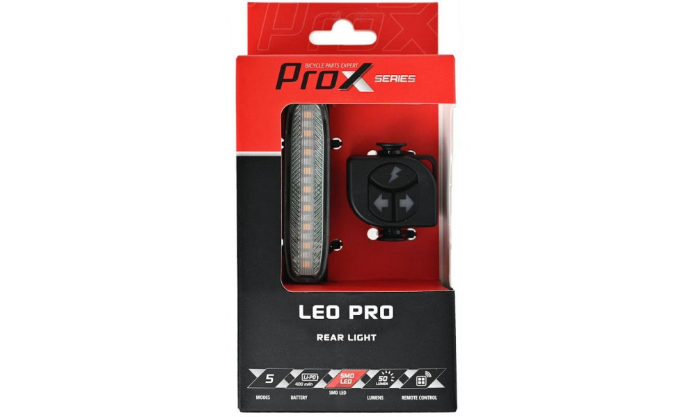 Rear lamp ProX Leo Pro Brake & Turn 50Lm remote USB - 2