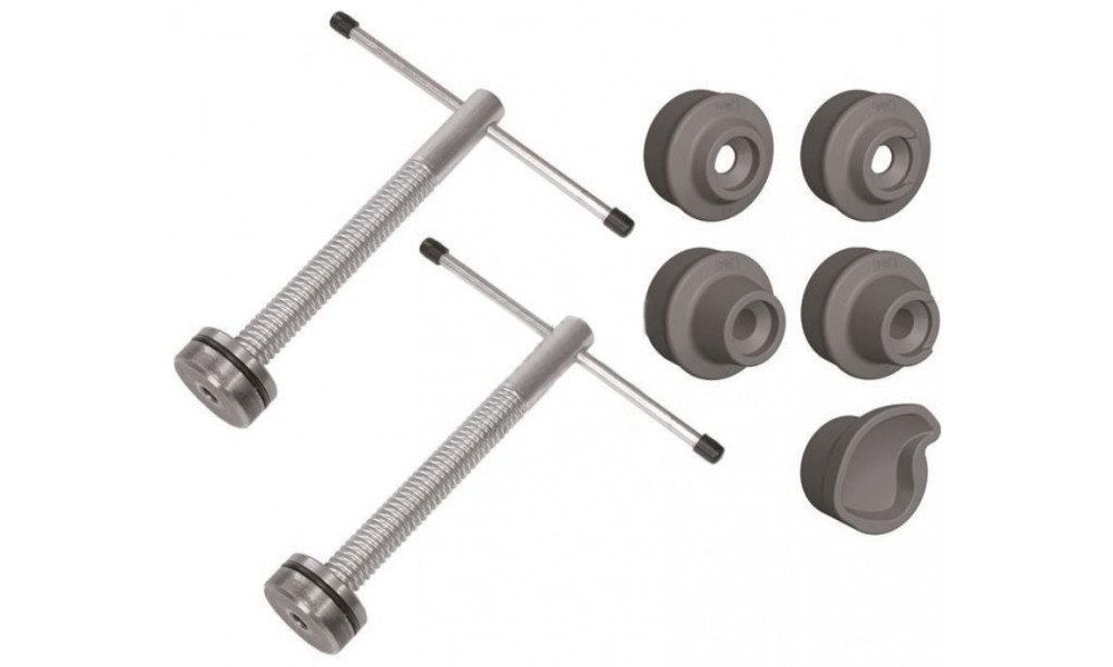 ?????????? Cyclus Tools repair stand spindle set incl. 5 adapters for 290007 (729998)Snap.In bottom bracket press for Press-Fit  