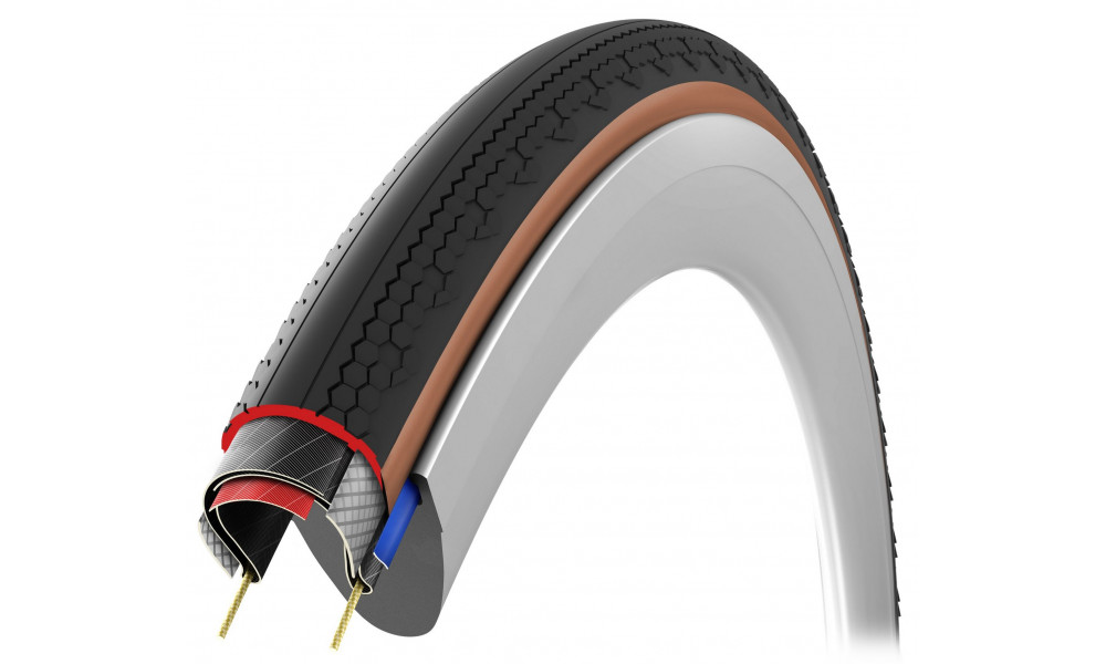 Tire 28" Vittoria Terreno T10 Hardpack G2.0 TLR Fold 700x45c / 45-622 brown-black - 7