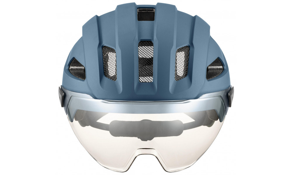 Шлем Uvex stride visor stone blue matt - 7