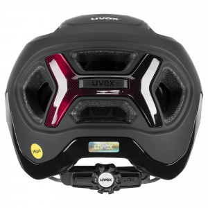 Helmet Uvex react MIPS black-ruby red matt