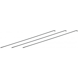 Spokes NEWMEN Race black steel J-bend 264mm with nipples (3 pcs.)