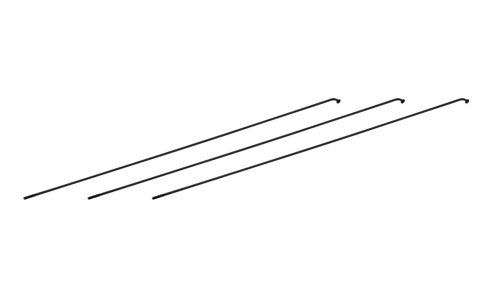 Spokes NEWMEN Race black steel J-bend 264mm with nipples (3 pcs.) - 1