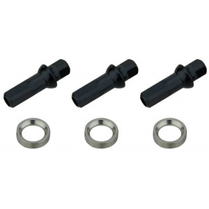 Spokes NEWMEN Race black steel J-bend 280mm with nipples (3 pcs.)