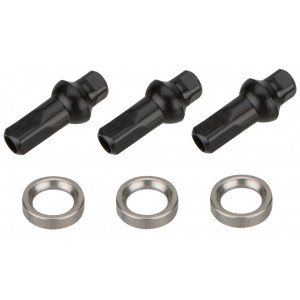 Spokes NEWMEN Race black steel SP 258mm with nipples (3 pcs.)