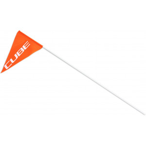 Safety flag Cube for trailer Double CMPT orange