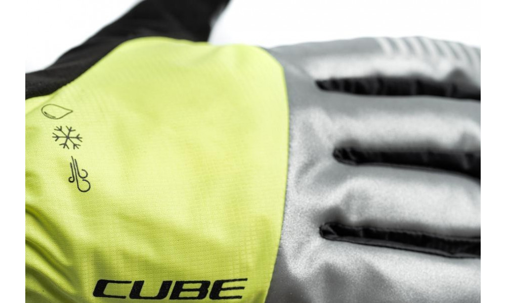 Перчатки Cube Winter Long X NF grey'n'yellow - 5