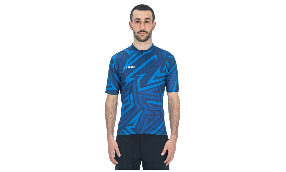 Cycling jersey Cube ATX Full Zip CMPT S/S blue - 5