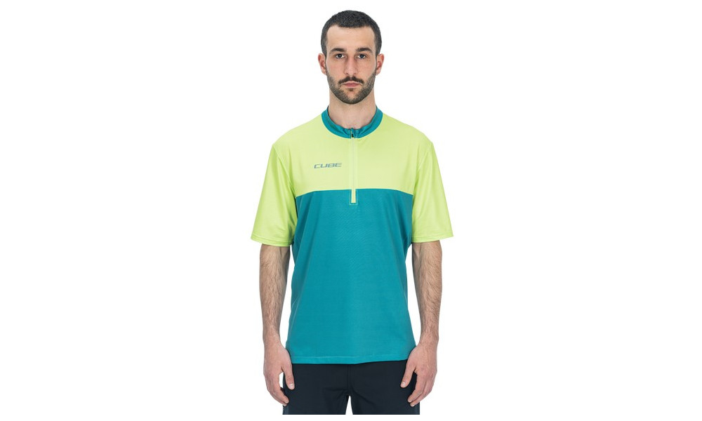 Cycling jersey Cube ATX Half Zip CMPT S/S green'n'lime - 5