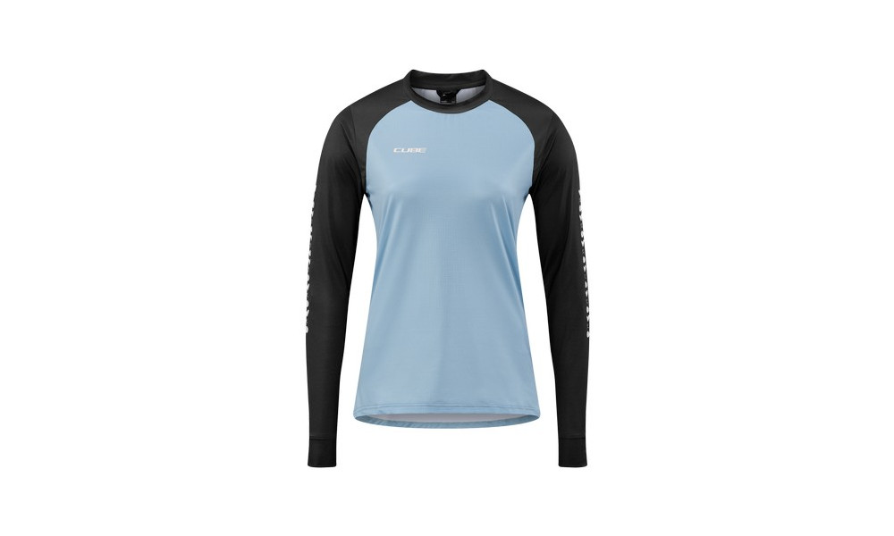 Cycling jersey Cube ATX WS Round Neck L/S blue'n'black - 1