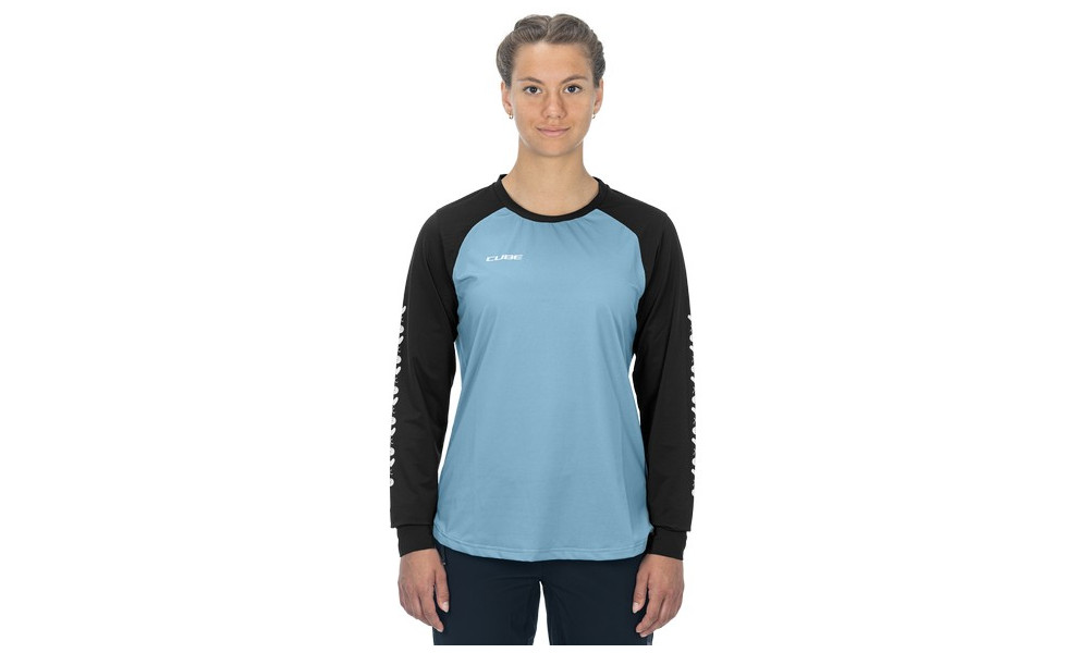 Веломайка Cube ATX WS Round Neck L/S blue'n'black - 5