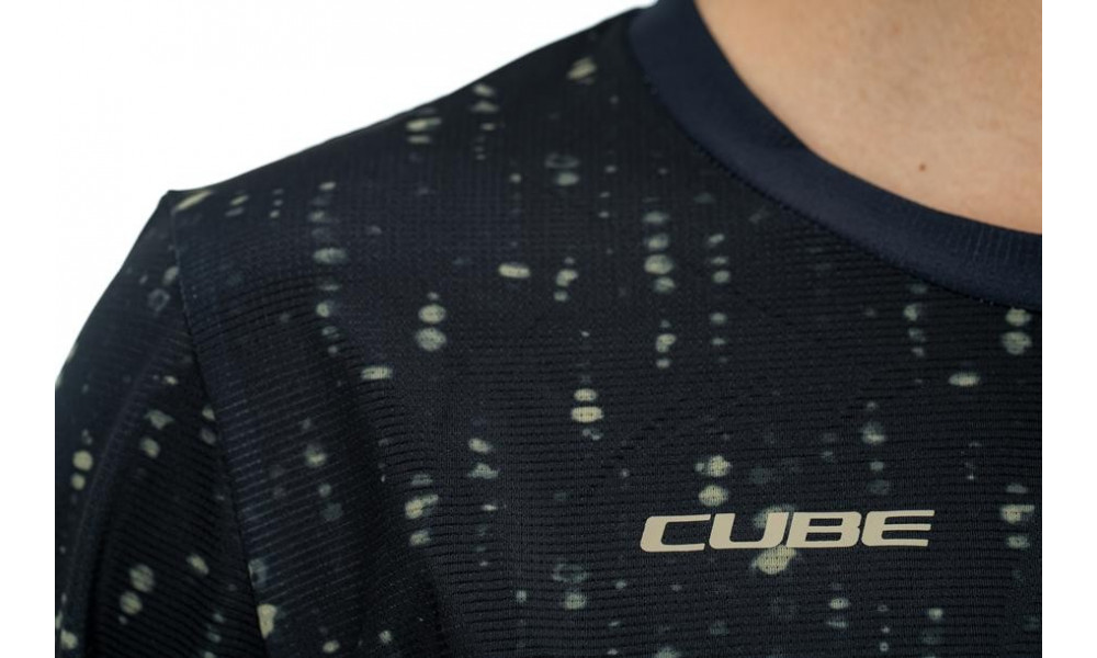 Cycling jersey Cube ATX WS Round Neck L/S black pattern - 3