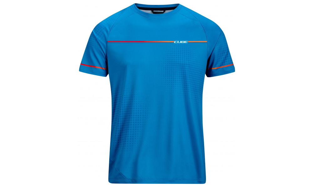 Веломайка Cube Round Neck Tech Teamline S/S topas blue - 1