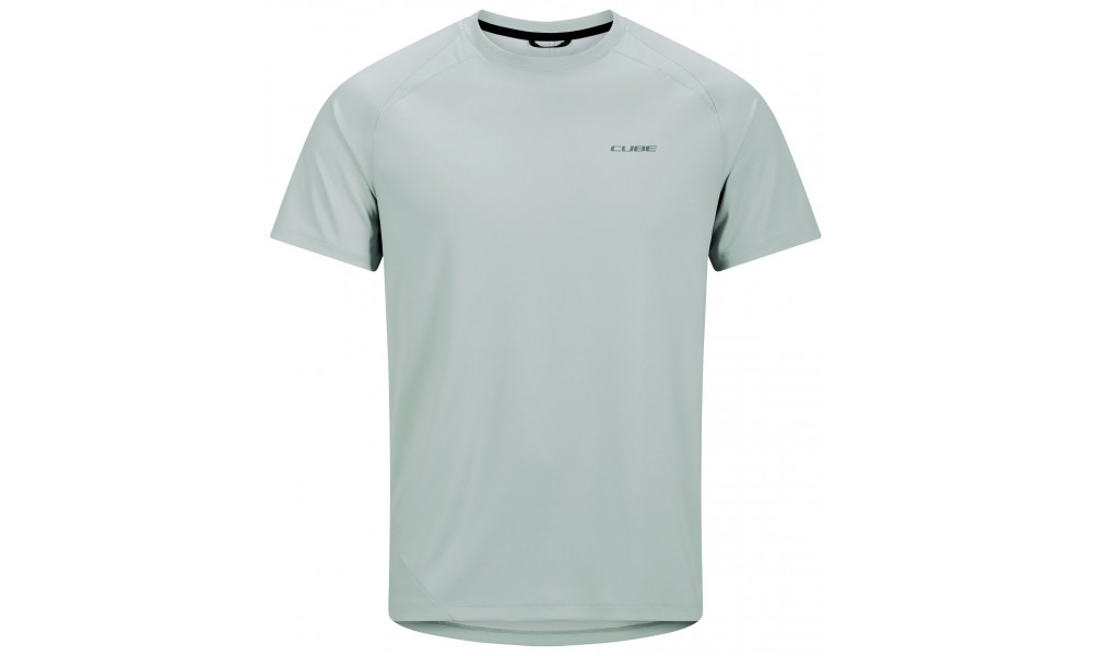 Cycling jersey Cube Round Neck Tech S/S grey - 1