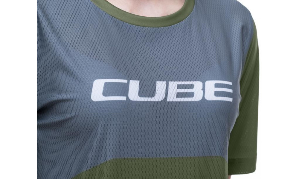 Веломайка Cube Vertex WS Round Neck TM S/S olive - 5