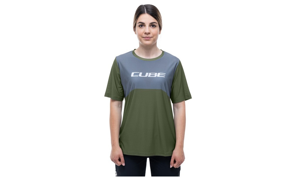 Веломайка Cube Vertex WS Round Neck TM S/S olive - 7
