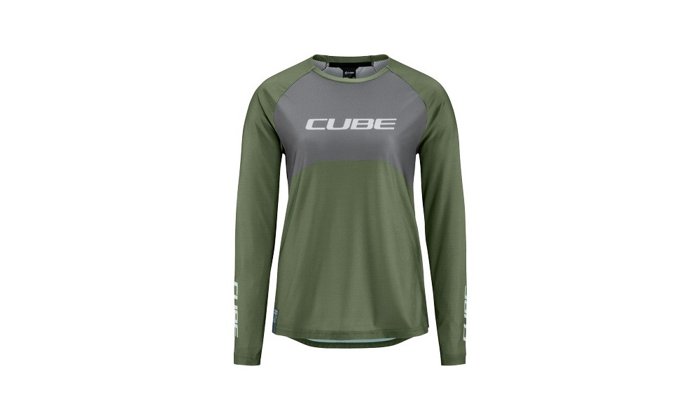 Веломайка Cube Vertex WS Round Neck TM L/S olive - 1