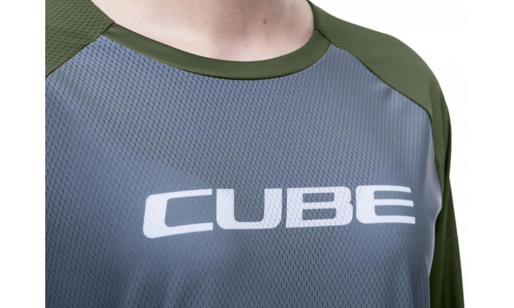 Веломайка Cube Vertex WS Round Neck TM L/S olive - 4