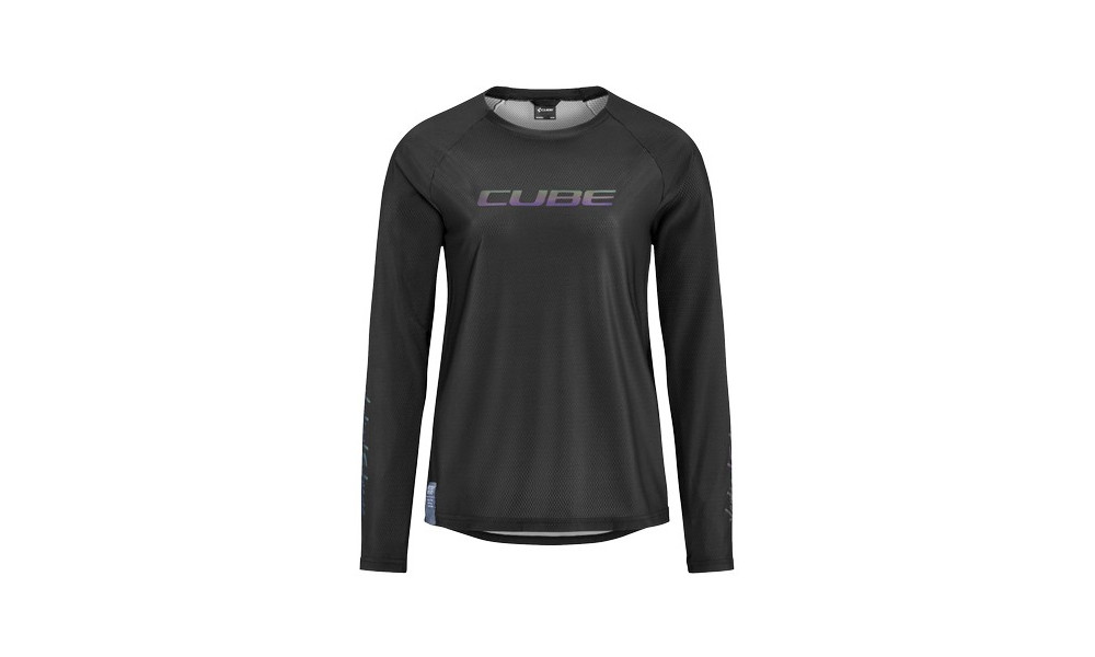 Cycling jersey Cube Vertex WS Round Neck L/S black - 1