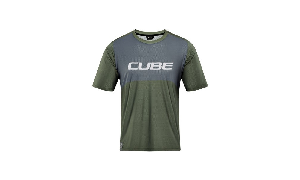 Веломайка Cube Vertex Round Neck TM S/S olive'n'grey - 1