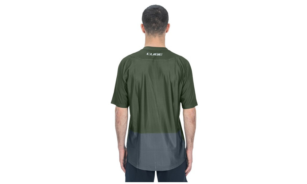 Веломайка Cube Vertex Round Neck TM S/S olive'n'grey - 4