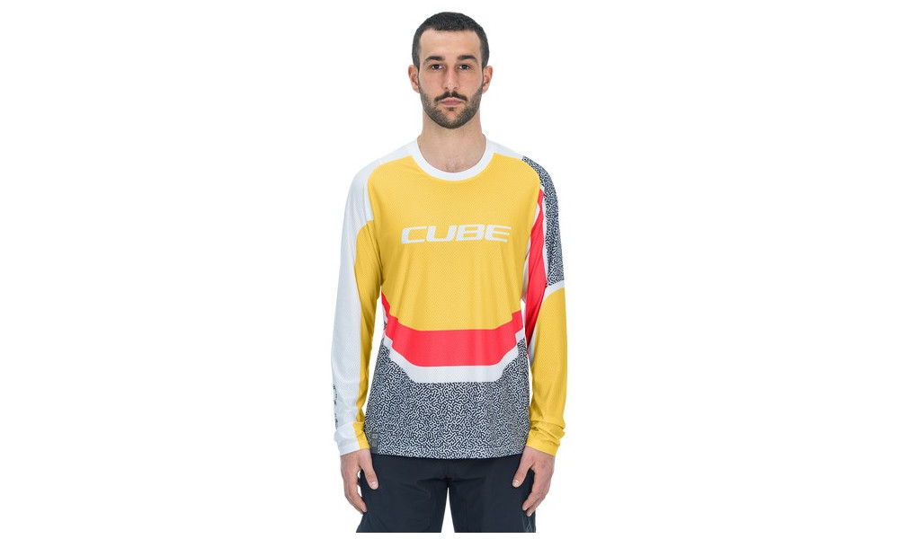 Веломайка Cube Vertex Round Neck L/S yellow'n'pink - 5