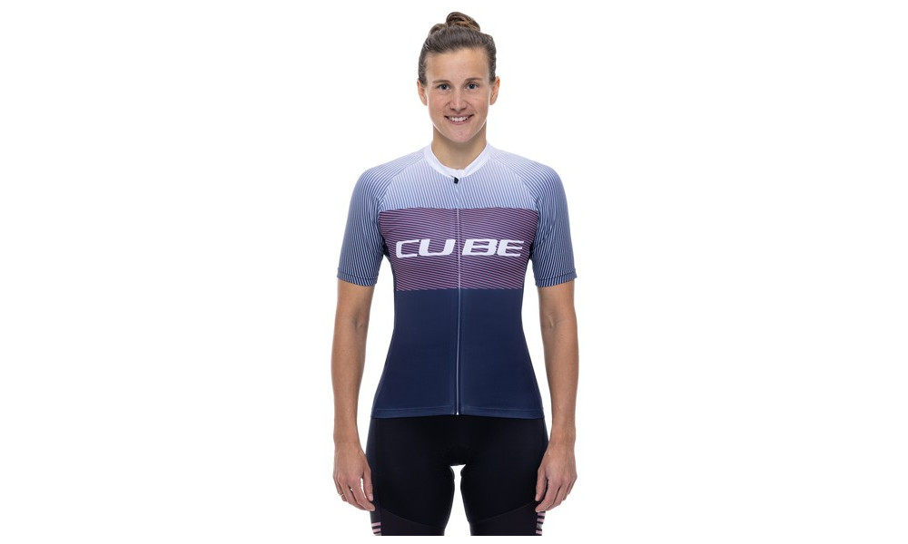 Cycling jersey Cube Teamline WS CMPT S/S blue'n'violet - 6